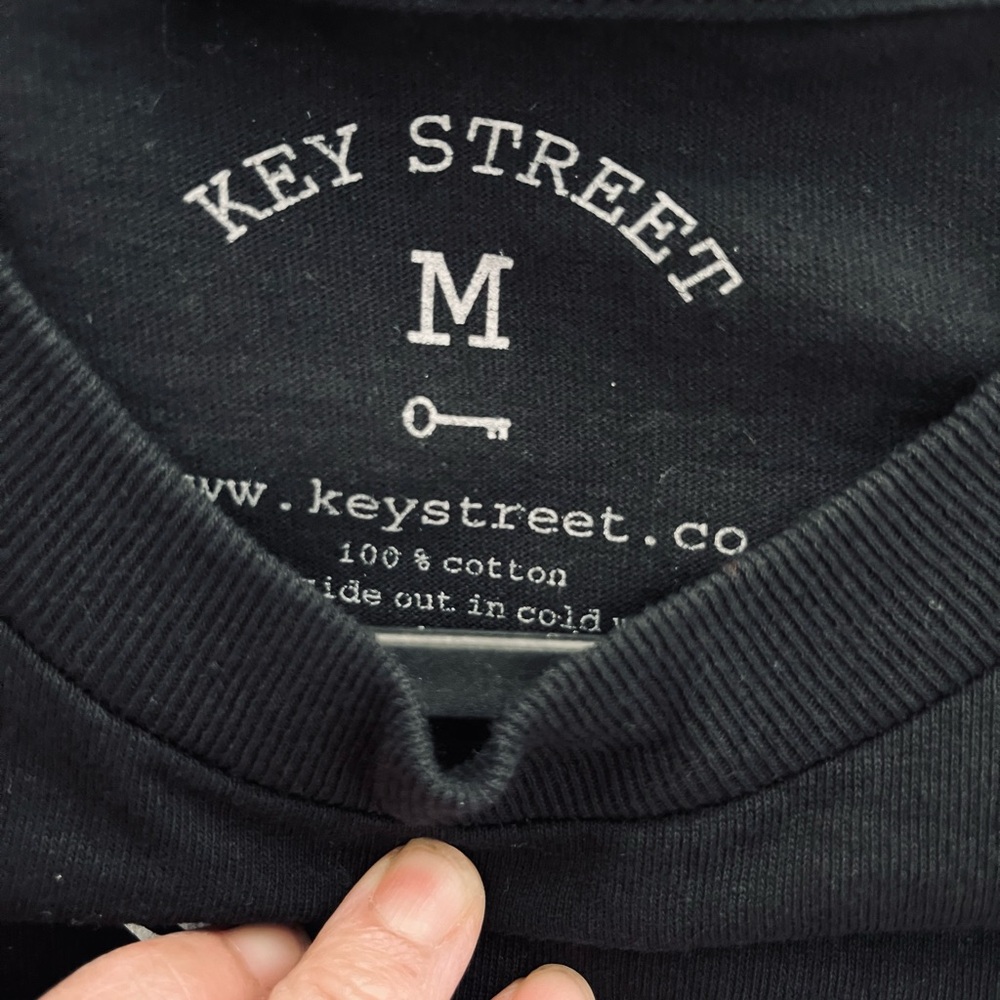 Key Street Black Long Sleeve Shirt with Graphic Design - Picture 7 of 8